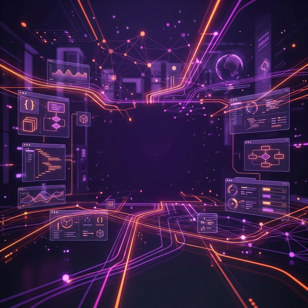 Cyber coding classroom background